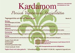 A menu of Kardamom