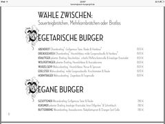 A menu of Hans im Glück, Heiliggeistkirche