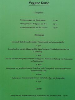 A menu of Heinrichsbrücke