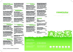 A menu of Vegefarm