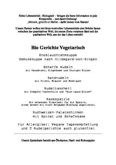 A menu of Luderbauer