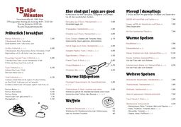 A menu of 15 süße Minuten