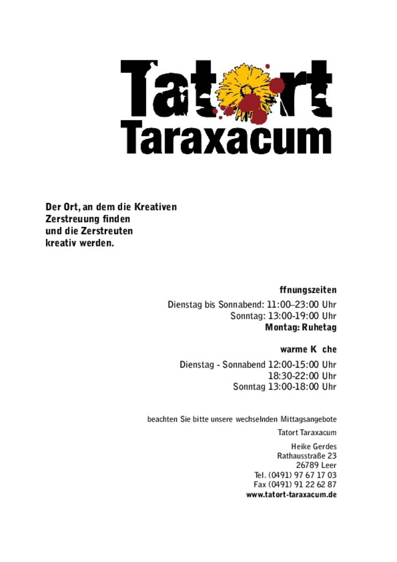 A photo of Tatort Taraxacum