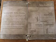 A menu of Café Brooks