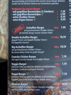 A menu of Teufels Küche