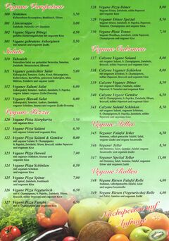 A menu of Falafel Sultan