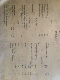 A menu of De Bolhoed
