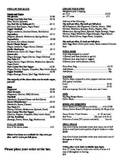 A menu of Maguire's