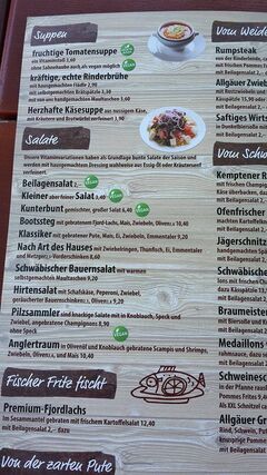 A menu of Gasthaus zum Hasen