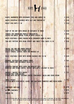 A menu of Hendersons, Holyrood