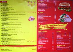 A menu of Super Singh's