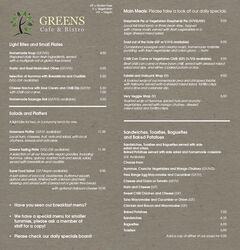 A menu of Greens