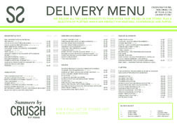 A menu of Crussh, Charing Cross