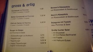 A menu of Südstadt