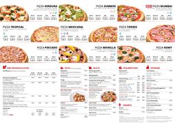A menu of Pizza Factory