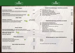 A menu of Vegan's Prague