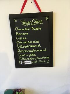 A menu of The Organic Coffee House
