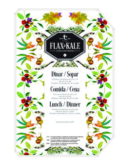 A menu of Flax & Kale