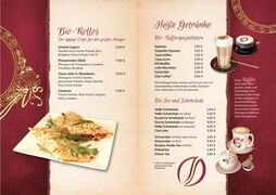 A menu of Bio Café Baumgarten