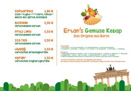 A menu of Ertan's Gemüse Kebap