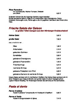 A menu of Braugasthof Trompete