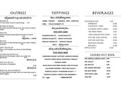 A menu of Agave Burrito Bar and Tequilaria