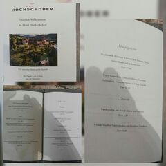 A menu of Hotel Hochschober