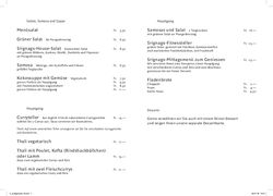 A menu of Srignags