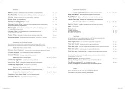 A menu of Srignags
