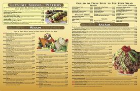 A menu of Healthy Garden Café