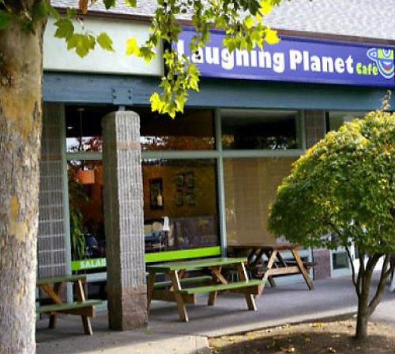 A photo of Laughing Planet Café, SW Vermont St