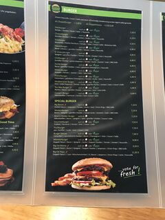 A menu of Burgermeister