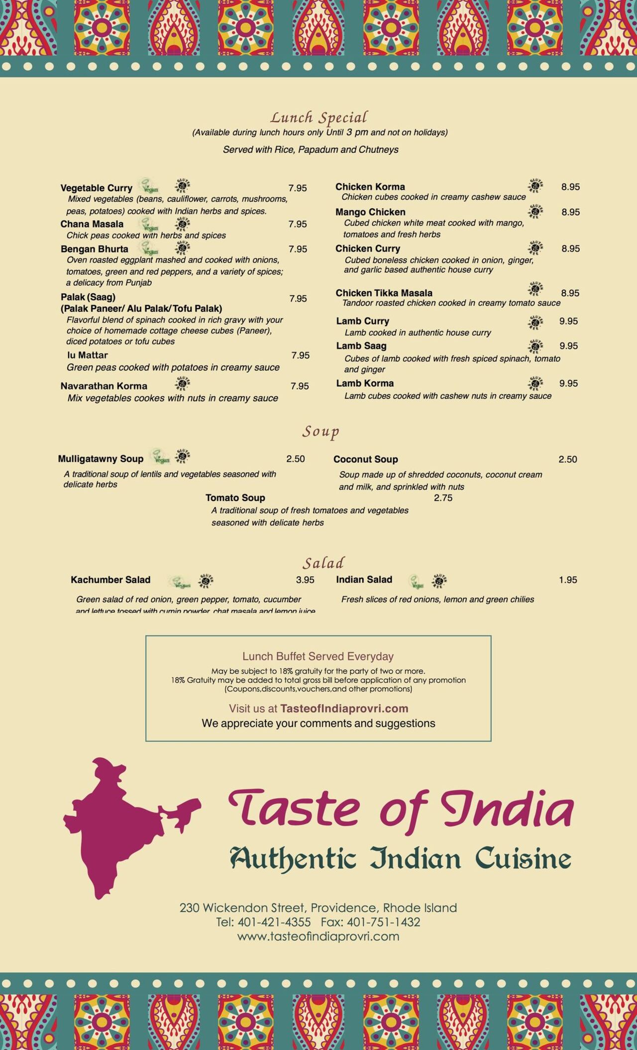 A photo of Taste of India