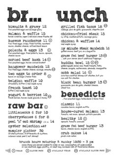 A menu of Bridge Restaurant and Bar
