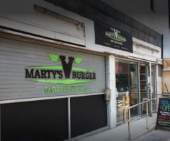 A photo of Marty's V Burger