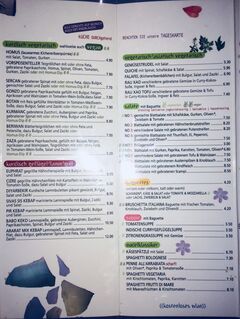 A menu of Neue Filmbühne