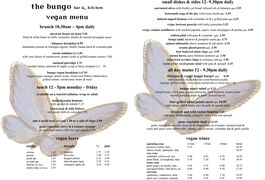 A menu of The Bungo