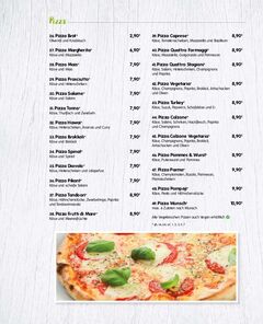 A menu of Trattoria & Pizzeria Pompeji