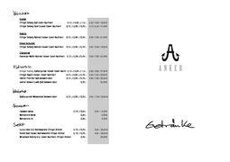A menu of Gasthaus Anker
