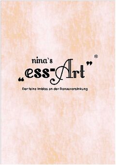 A menu of Nina's Ess Art