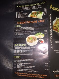 A menu of Asia Prinz
