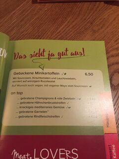 A menu of Cafe Del Sol, Garbsen