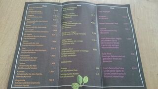 A menu of Lieblingsplatz
