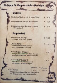A menu of Ur-Alp