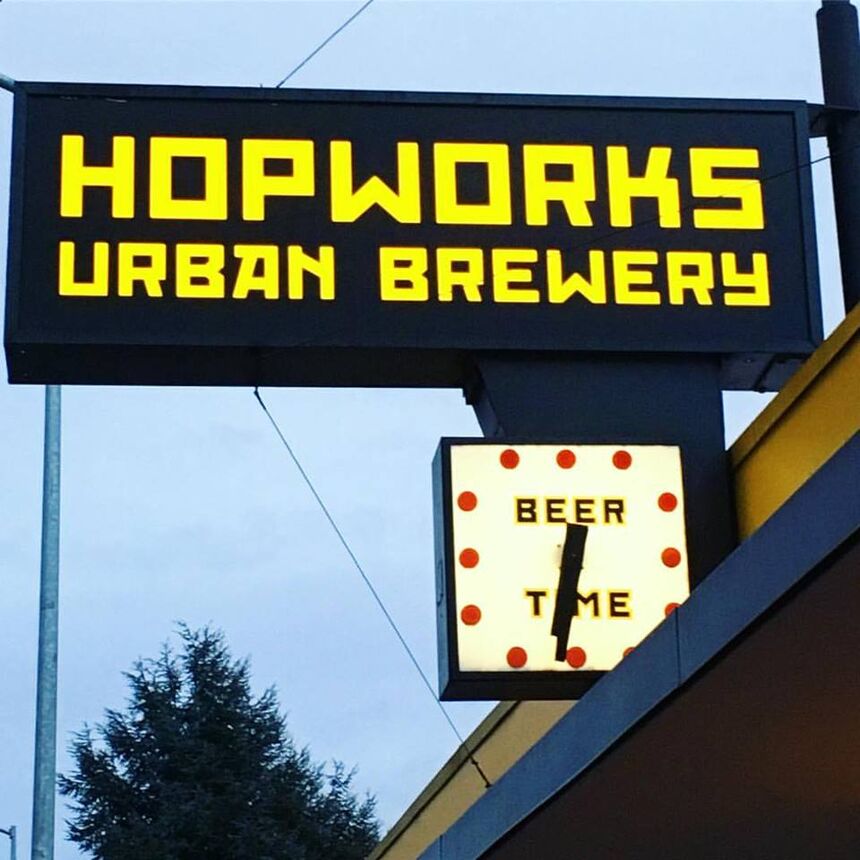 A photo of Hopworks Urban Brewery