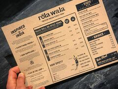 A menu of Rola Wala