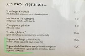 A menu of Gasthof Sonne