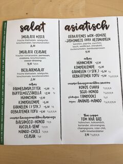 A menu of Gast
