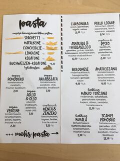 A menu of Gast