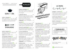 A menu of Te Quiero Verde